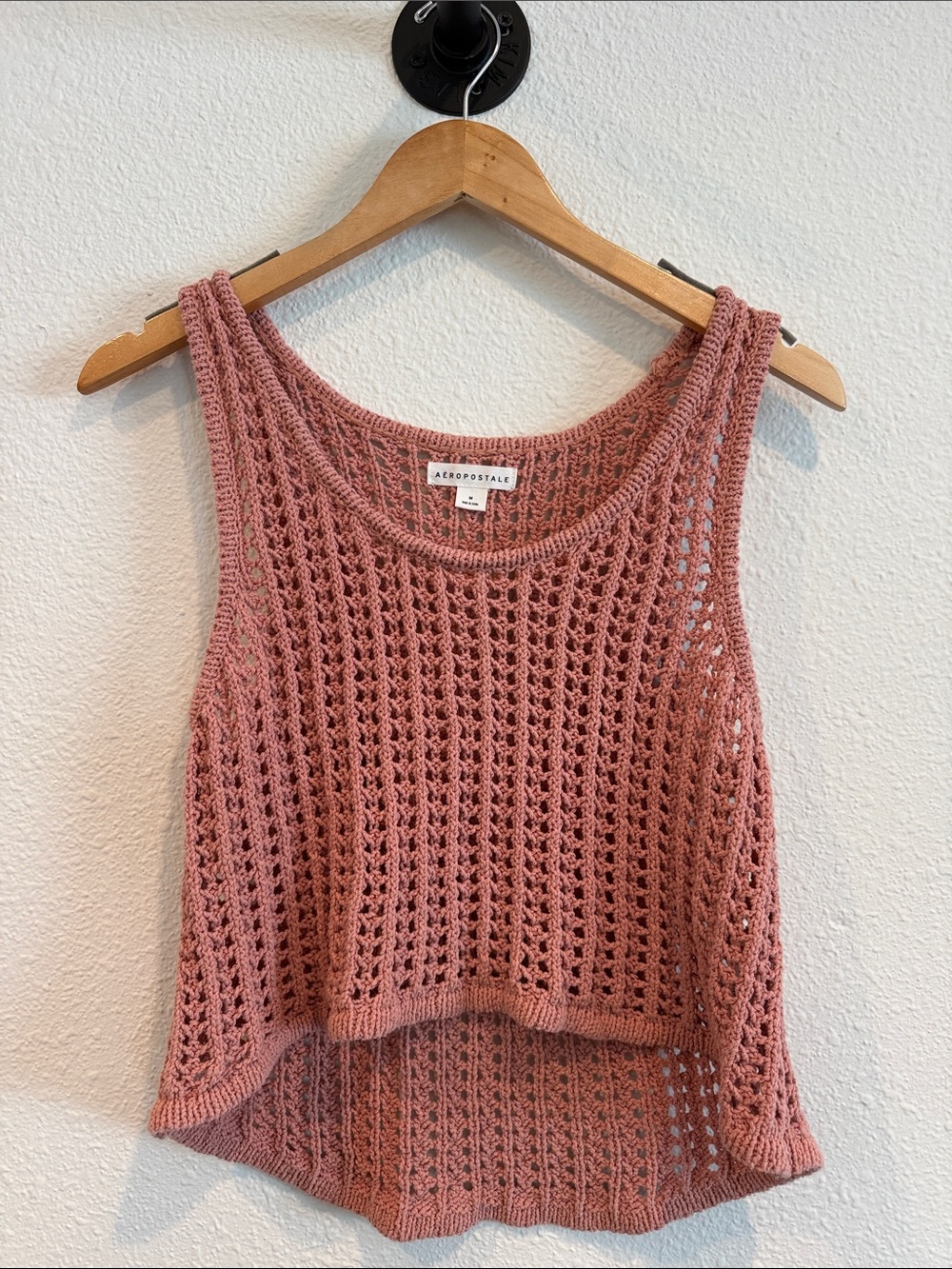 Aeropostale Dusty Rose Crochet Tank